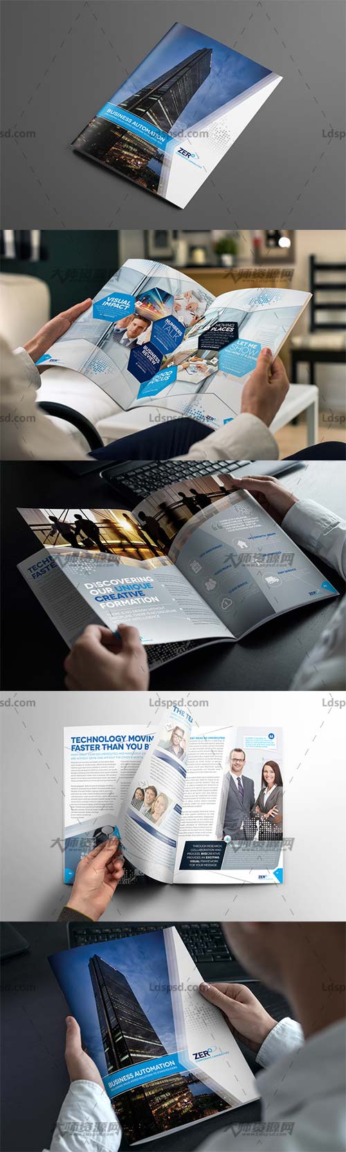 Brochure Template InDesign 01,indesign模板－商业手册(通用型/12页)